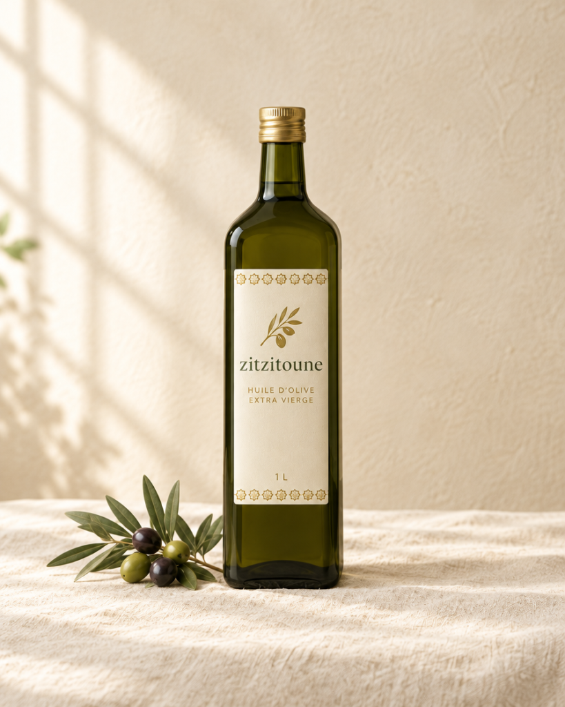 Bouteille huile d'olive extra vierge ZitZitoune 1L